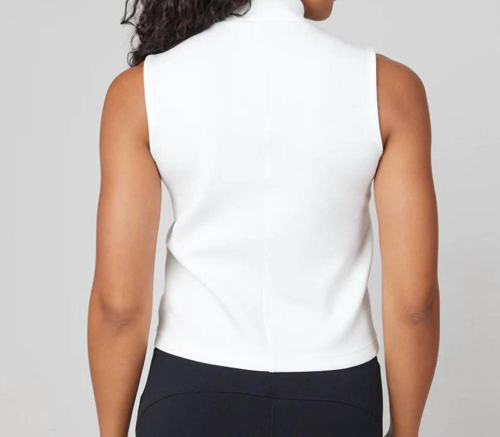 NEW SPANX airessentials mock neck top, white in white - Picture 3 of 4